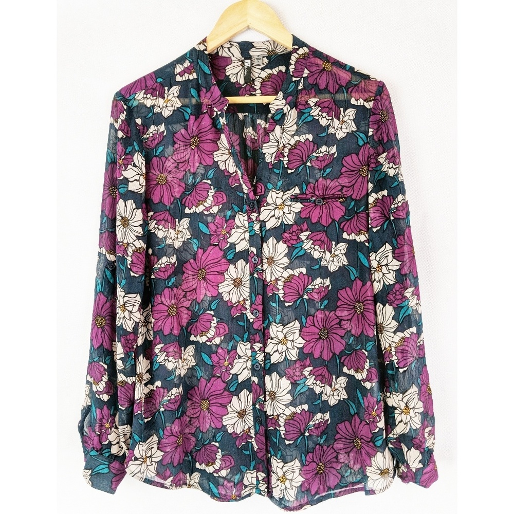 COPY - Kut From The Kloth Women's Sheer Floral Shirt - M